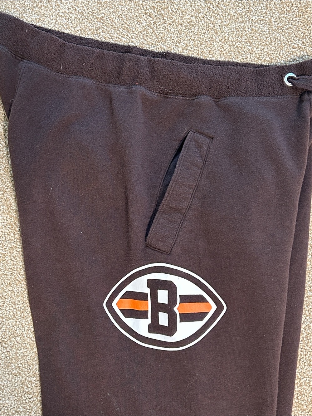 Victoria's Secret PINK Chocolate Brown Cleveland Browns Logo Joggers, GO BROWNS - Picture 8 of 9